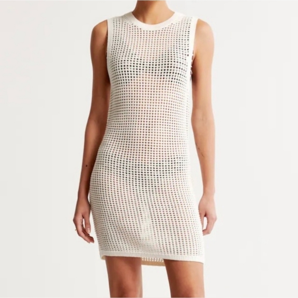 Abercrombie & Fitch Crochet Knit Swim Cover Up Dress